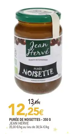 naturéO Jean hervé purée de noisettes offre