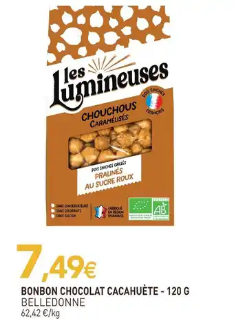 naturéO Belledonne bonbon chocolat cacahuète - 120 g offre