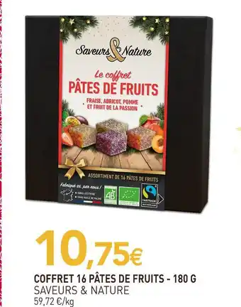 naturéO Saveurs & nature coffret 16 pâtes de fruits offre