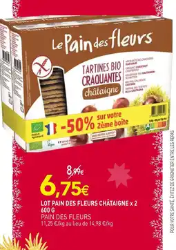 naturéO Pain des fleurs lot pain des fleurs châtaigne x 2 offre
