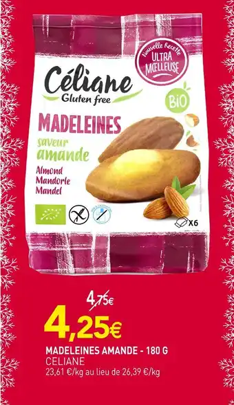 naturéO Celiane madeleines saveur amande offre