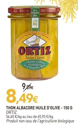 naturéO Ortiz thon albacore huile d'olive offre