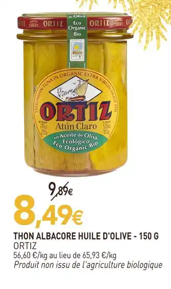 naturéO Ortiz thon albacore huile d'olive offre