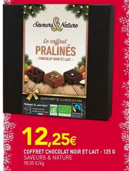 naturéO Saveurs & nature coffret chocolat noir et lait offre