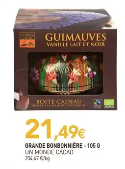 naturéO Un monde cacao grande bonbonnière - 105 g offre