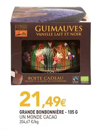 naturéO Un monde cacao grande bonbonnière - 105 g offre