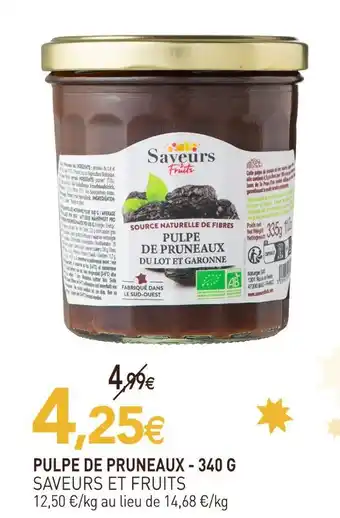 naturéO Saveurs et fruits pulpe de pruneaux - 340 g offre