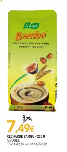 naturéO A,vogel recharge bambu - 200 g offre