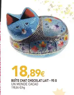 naturéO Un monde cacao boîte chat chocolat lait offre