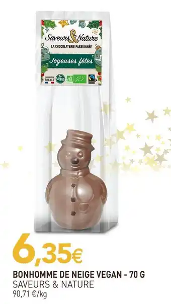 naturéO Saveurs & nature bonhomme de neige vegan - 70 g offre