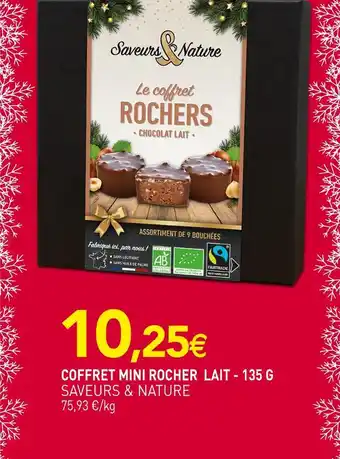 naturéO Saveurs & nature coffret mini rocher lait offre