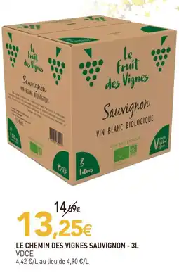 naturéO Vdce sauvignon vin blanc biologique- 3 l offre