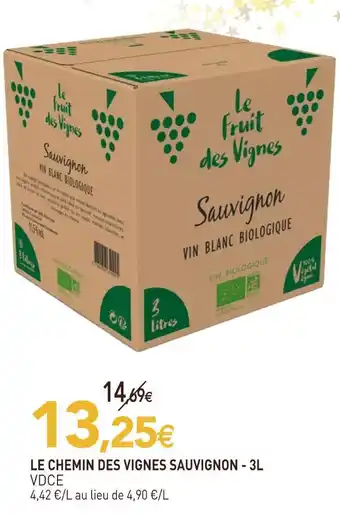 naturéO Vdce sauvignon vin blanc biologique- 3 l offre