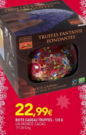 naturéO Un monde cacao boite cadeau truffes - 120 g offre
