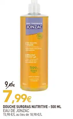 naturéO Eau de jonzac douche surgras nutritive - 500 ml offre
