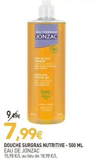 naturéO Eau de jonzac douche surgras nutritive - 500 ml offre