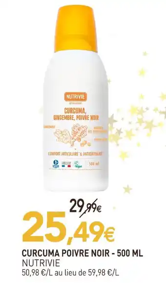naturéO Nutrivie curcuma poivre noir - 500 ml offre