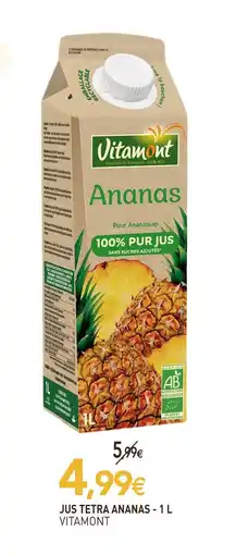 naturéO Vitamont jus tetra ananas - 1 l offre