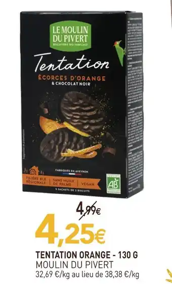 naturéO Moulin du pivert tentation orange - 130 g offre