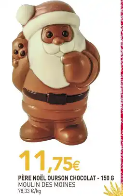 naturéO Moulin des moines père noël ourson chocolat - 150 g offre