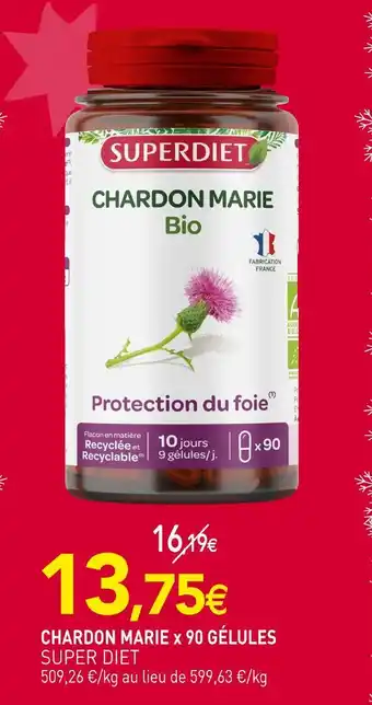 naturéO Super diet chardon marie x 90 gélules offre