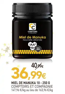 naturéO Comptiors et compagnie miel de manuka 10+ offre