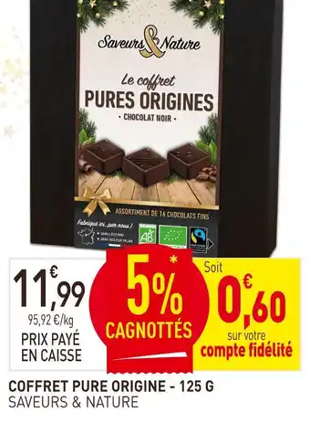 naturéO Saveurs & nature coffret pure origine - 125 g offre