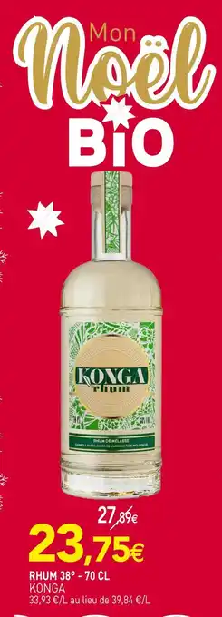 naturéO Konga rhum 38° offre