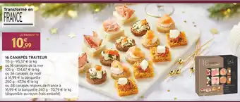 Intermarché 16 canapés traiteur offre