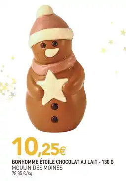 naturéO Moulin des moines bonhomme étoile chocolat au lait offre
