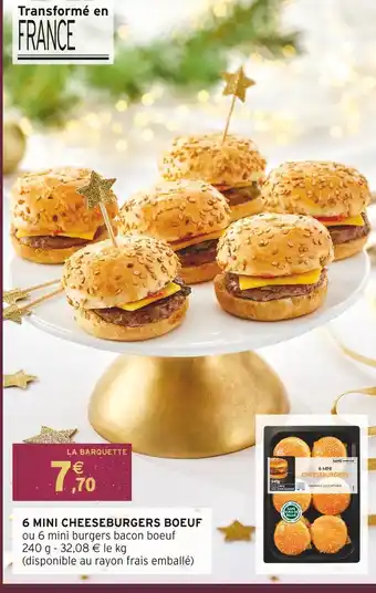 Intermarché 6 mini cheeseburgers boeuf offre