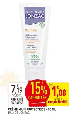 naturéO Eau de jonzac crème main protectrice - 50 ml offre
