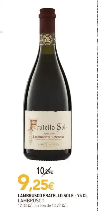 naturéO Lambrusco fratello sole - 75 cl offre