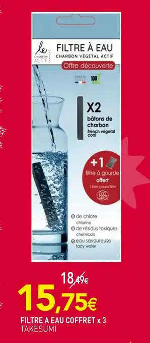 naturéO Takesumi filtre à eau coffret x 3 offre