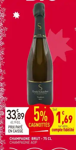 naturéO Champagne brut - 75 cl offre