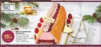 Intermarché Bûche framboises 10 parts offre
