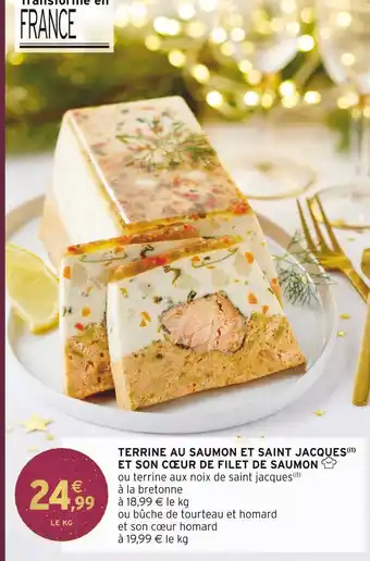 Intermarché Terrine au saumon et saint jacques et son cœur de filet de saumon offre
