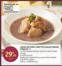 Intermarché Joues de porc confites sauce grand veneur offre