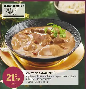 Intermarché Civet de sanglier offre
