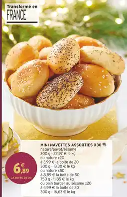 Intermarché Mini navettes assorties x30 offre