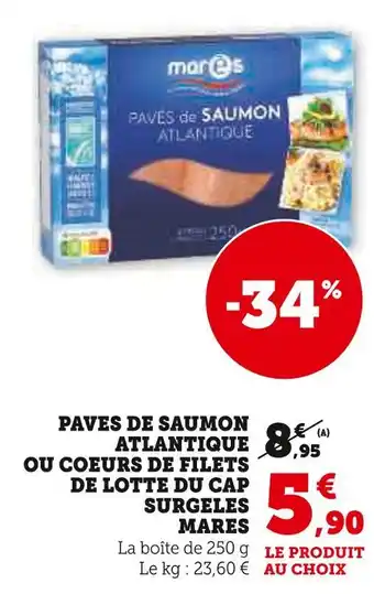 U Express Mares pavés de saumon atlantique offre