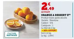 U Express U orange à dessert offre
