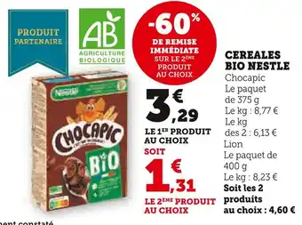 U Express Nestlé chocapic bio offre