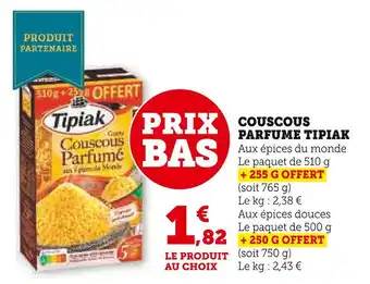 U Express Tipiak couscous parfumé offre
