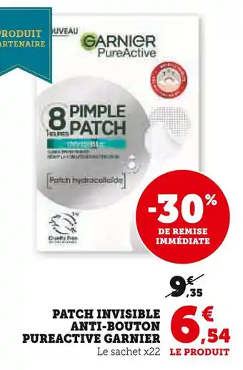 U Express Garnier patch invisible anti-bouton pureactive offre