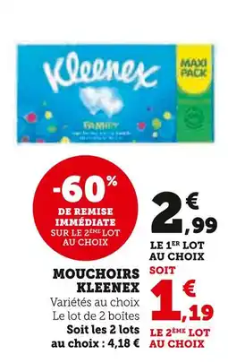 U Express Kleenex mouchoirs offre