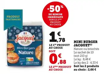 U Express Jacquet mini burger offre
