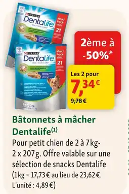 Maxi Zoo Dentalife bâtonnets à mâcher offre