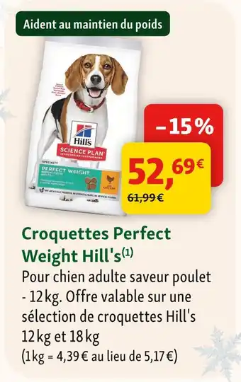 Maxi Zoo Hill's croquettes perfect weight offre