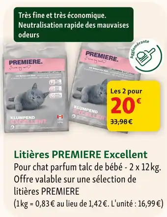Maxi Zoo Premiere litières excellent offre